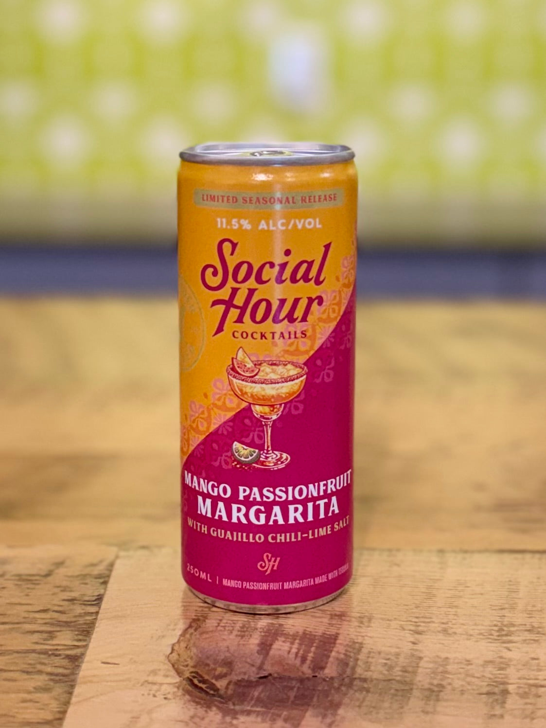 Social Hour Cocktails Limited Seasonal Release Mango Passionfruit Margarita, Single 250 ML can