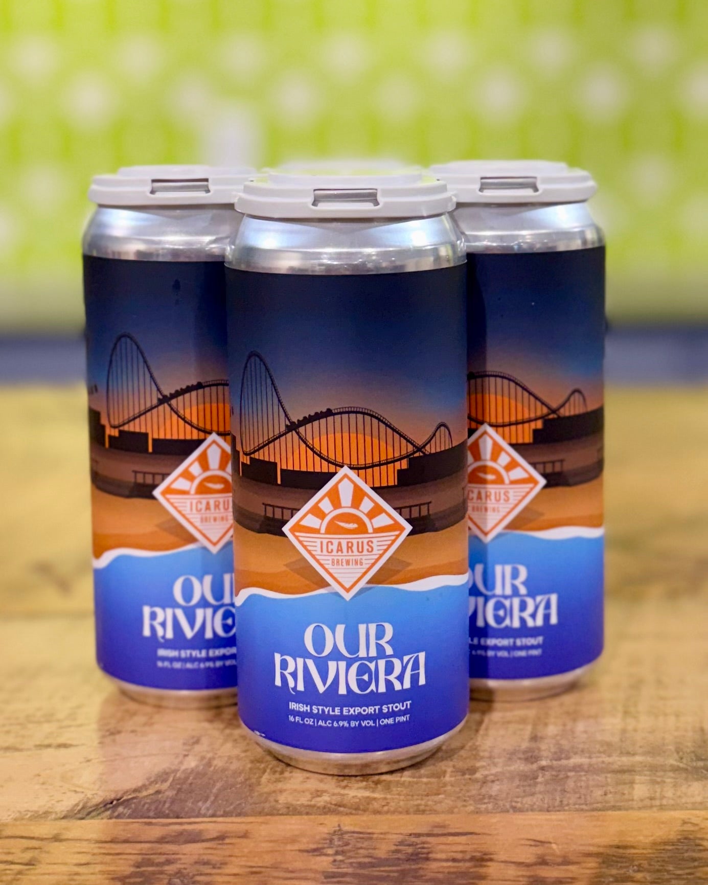 Icarus Brewing - Our Riviera Irish Stout - 4 Pack, 16oz Cans
