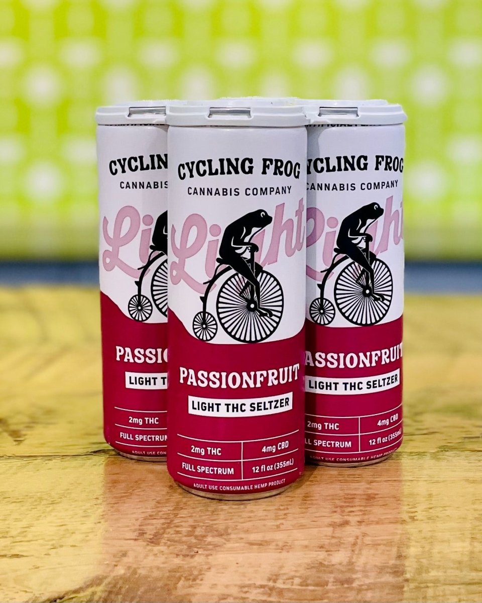 Cycling Frog 2mg Passion Fruit Light Delta 9 THC Seltzer - 4 Pack, 12oz Cans - #neighbors_wine_shop#