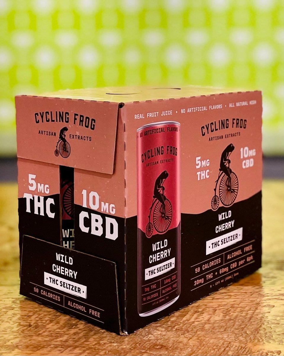 Cycling Frog Wild Cherry Delta 9 THC Seltzer - 6 Pack, 12oz Cans - #neighbors_wine_shop#