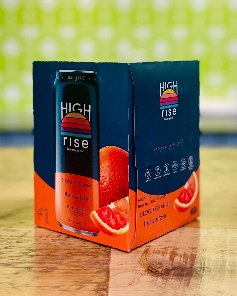 High Rise Blood Orange 10MG THC Seltzer - 4 Pack, 12oz Cans - neighbors_wine_shop
