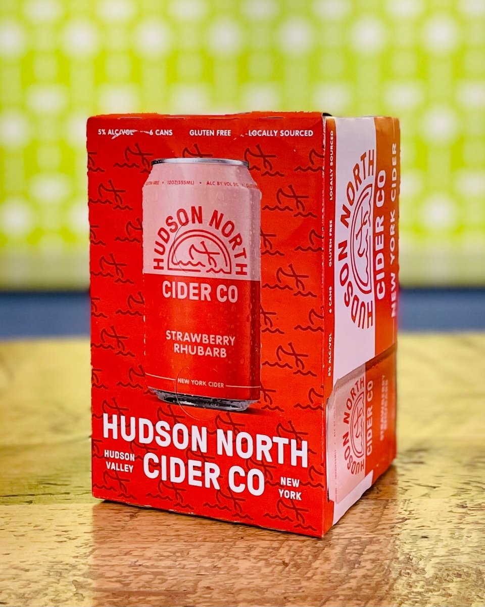 Hudson North Cider Co., Strawberry Rhubarb Cider - 6 Pack, 12 oz Cans - neighbors_wine_shop
