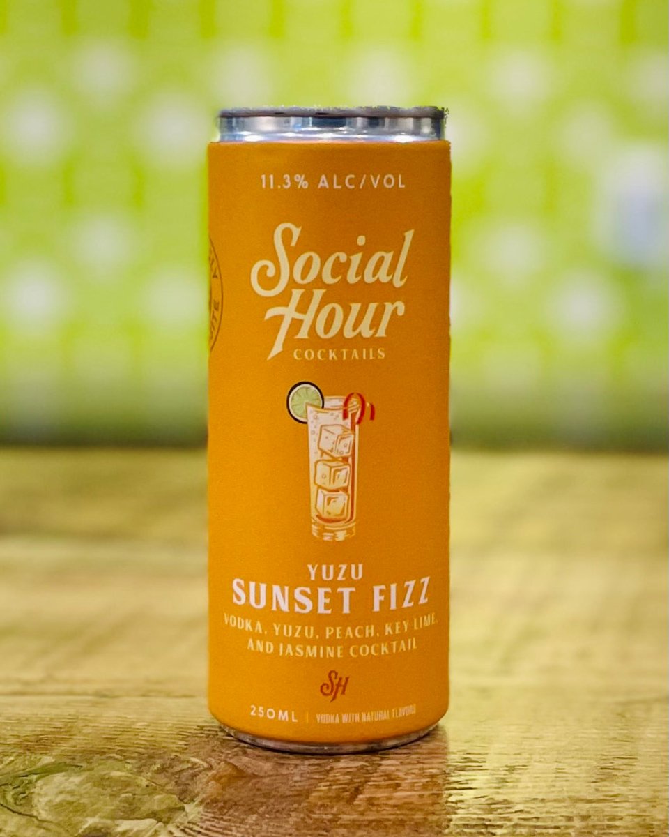 Social Hour Cocktails Yuzu Sunset Fizz, Single 250 ML can - #neighbors_wine_shop#
