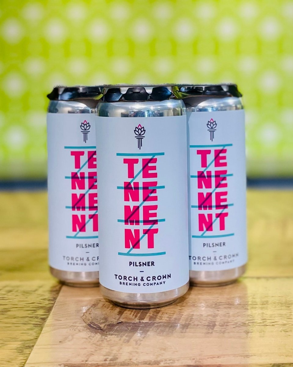 Torch & Crown Brewing Co. Tenement Pilsner - 4 Pack, 16oz Cans - neighbors_wine_shop