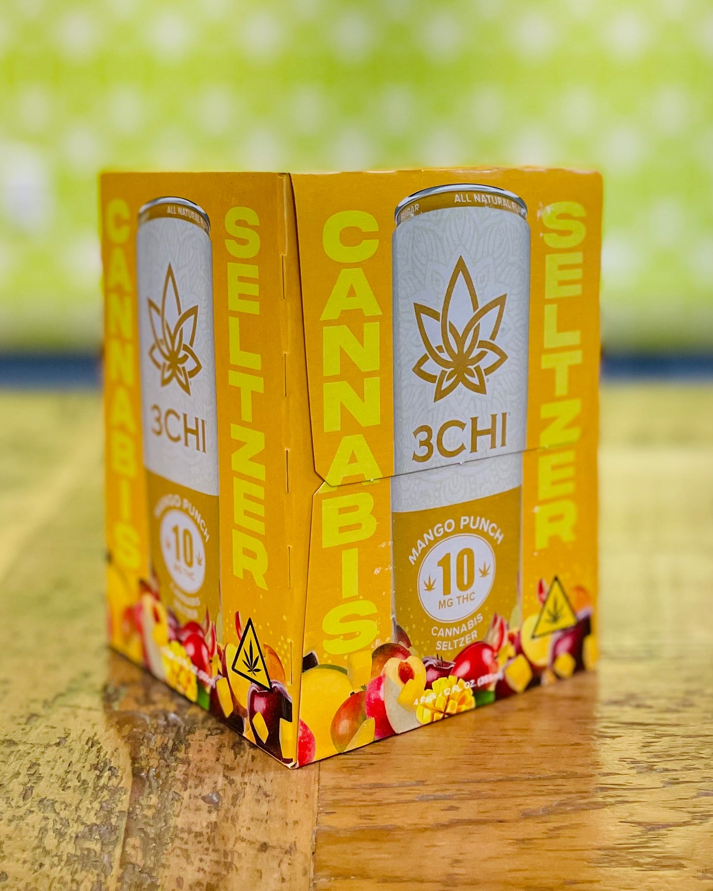 3Chi THC - 10mg Mango Punch THC - 4 Pack, 12oz Cans