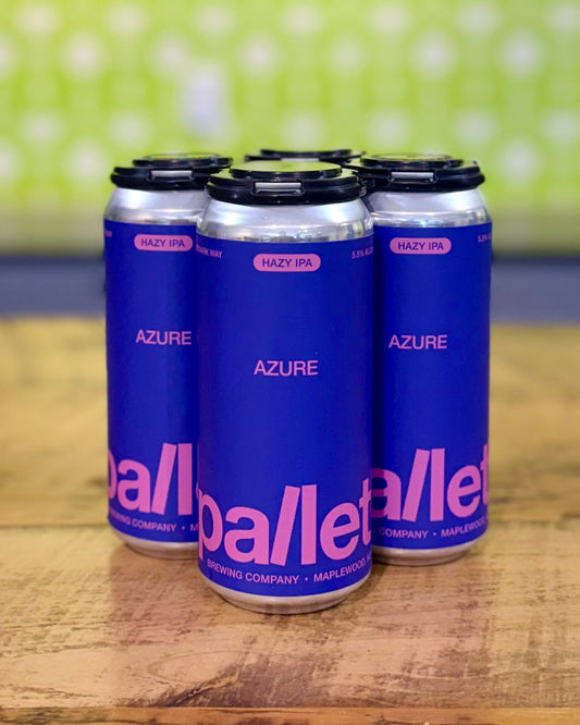 Pallet Brewing Azure, Hazy IPA  - 4 Pack, 16 oz Cans