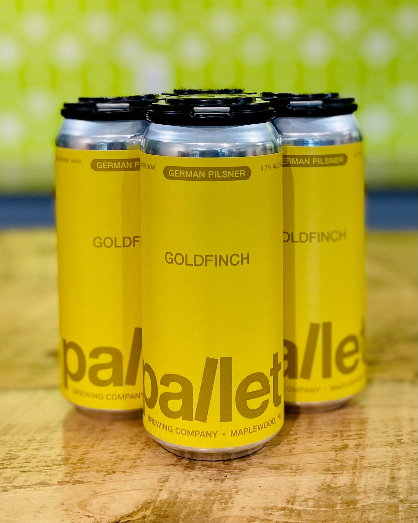 Pallet Brewing Goldfinch, German Pilsner  - 4 Pack, 16 oz Cans