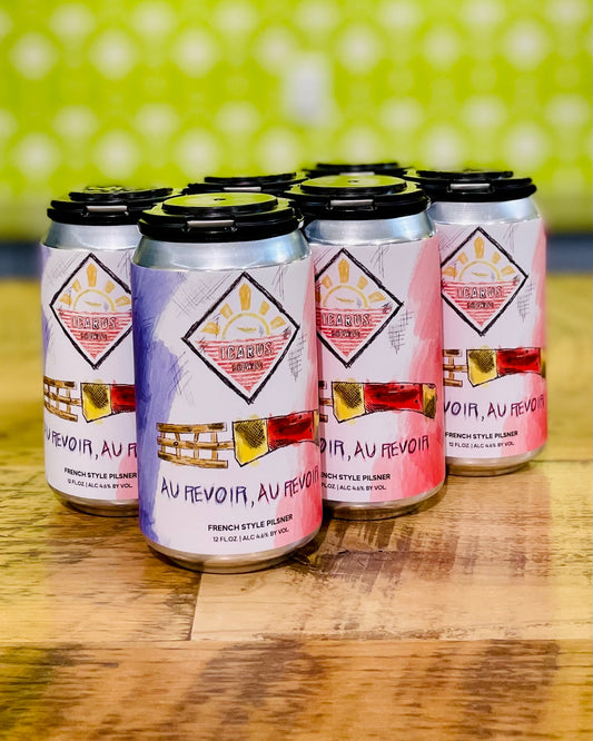 Icarus Brewing - Au Revoir French Pilsner,  6 Pack, 12oz Cans