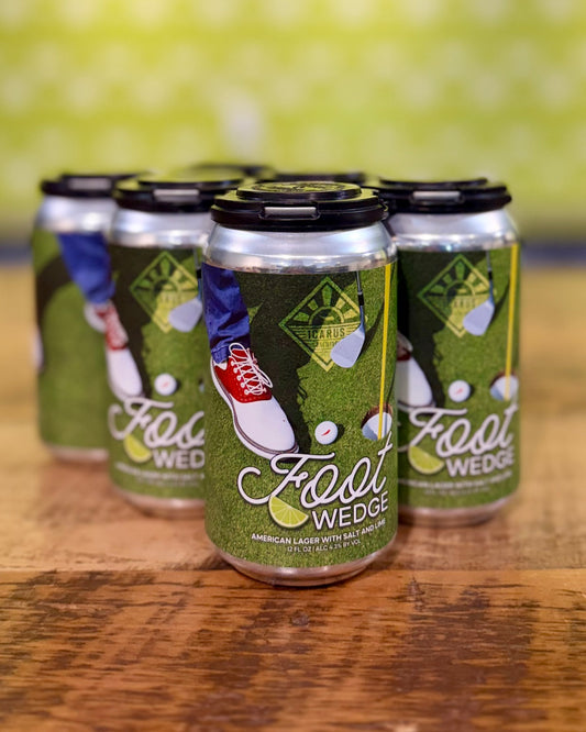 Icarus Brewing - Foot Wedge, American Lager with Lime  6 Pack, 12oz Cans