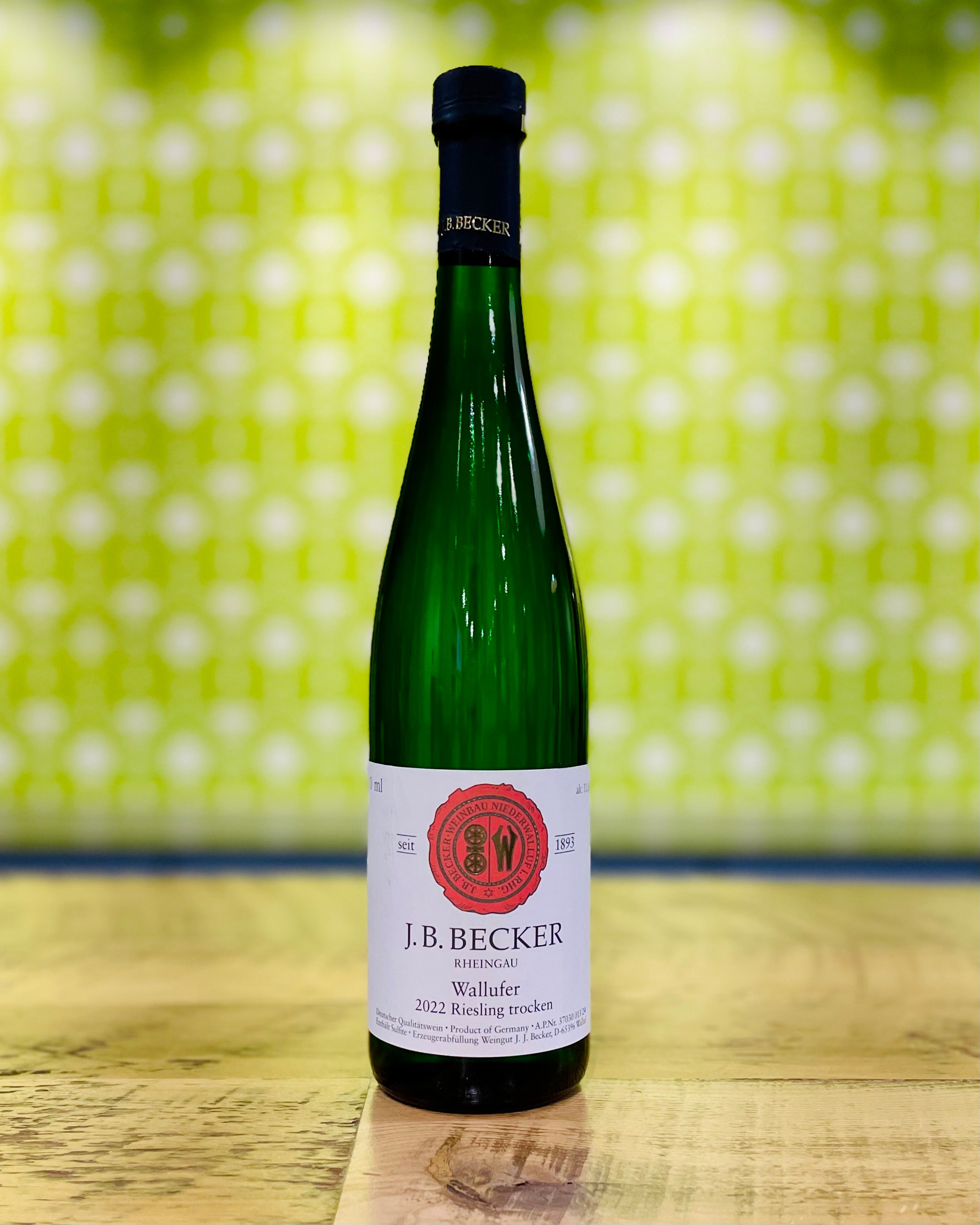b2.ジュレリッチ プリンページ*.゜ J.B. Becker - Riesling Wallufer (village-level) Trocken 2022