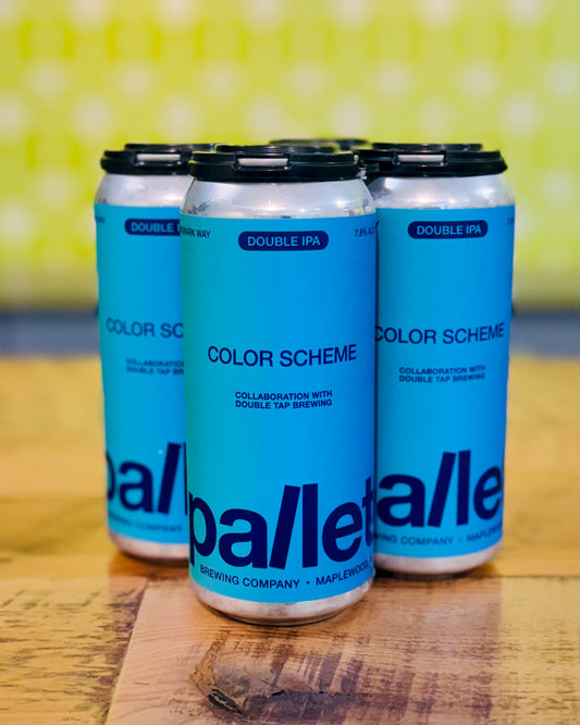 Pallet Brewing Color Scheme: Double IPA, Double Tap Brewing Collab - 4 Pack, 16 oz Cans