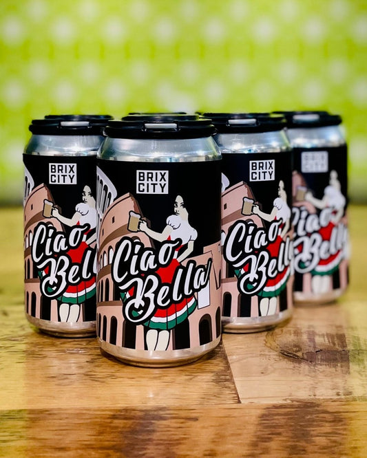 Brix City Ciao Bella Italian Pilsner - 6 Pack, 12oz Cans - neighbors_wine_shop