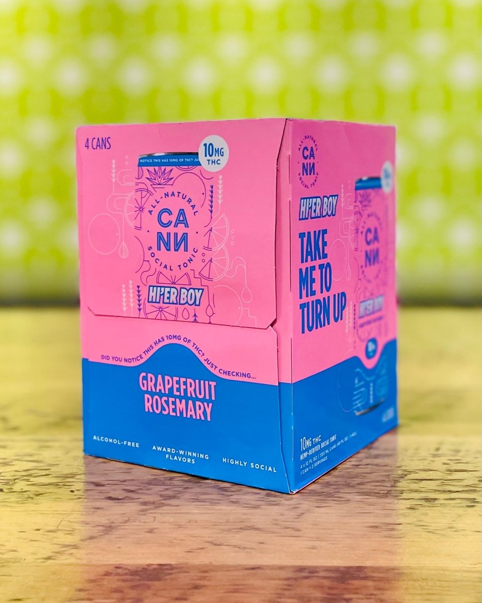 CANN 10MG Grapefruit Rosemary THC Drink - 4 Pack, 12oz Cans - neighbors_wine_shop