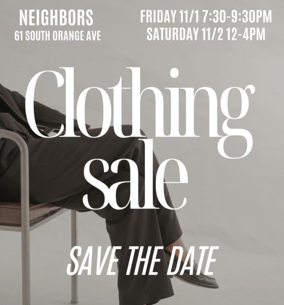 Nov 1 & 2, 2024: Save the Date, Clothing Pop Up with Cate Sheehy - #neighbors_wine_shop#