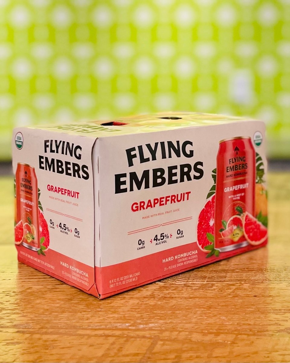 Flying Embers Grapefruit Thyme Hard Kombucha - 6 Pack, 12oz Cans - #neighbors_wine_shop#