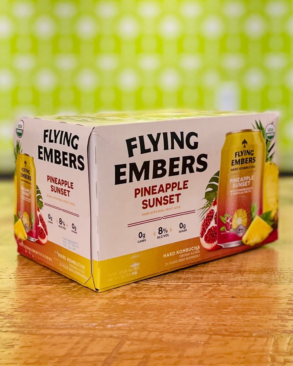 Flying Embers Pineapple Sunset Hard Kombucha - 6 Pack, 12oz Cans - #neighbors_wine_shop#